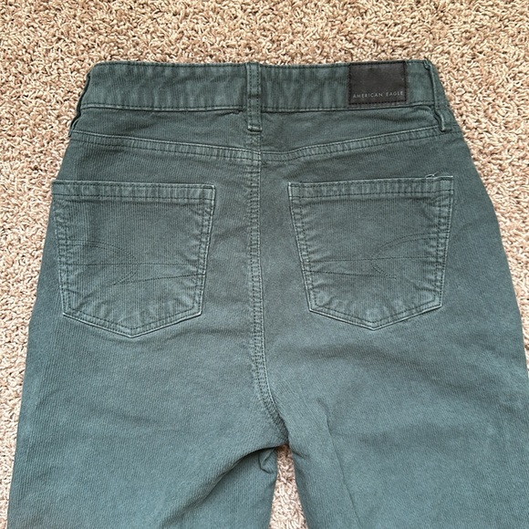American Eagle Corduroy Mom Jeans Green - Picture 6 of 11